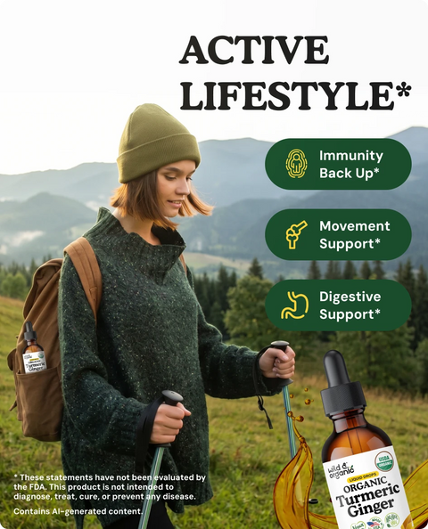 Organic Turmeric & Ginger Liquid Drops - 2 fl. oz.