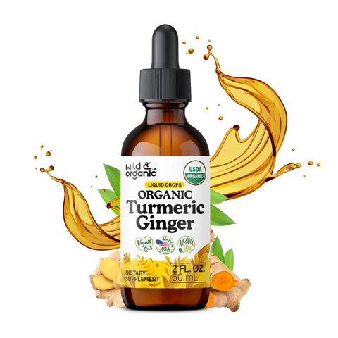 Organic Turmeric & Ginger Liquid Drops - 2 fl. oz.