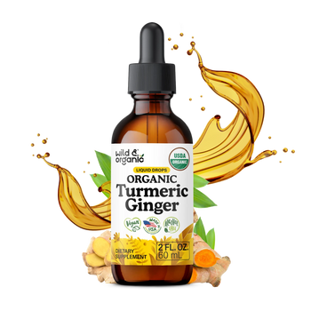 Organic Turmeric & Ginger Liquid Drops - 2 fl. oz.