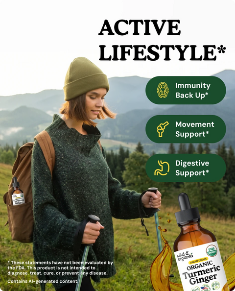 Organic Turmeric & Ginger Liquid Drops - 4 fl. oz.